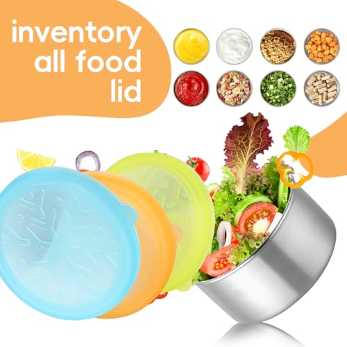 BEFOY Stainless Steel Snack Containers Set - 3 Pack for Kids, Blue-Orange-Green, Leakproof Bento Box for School