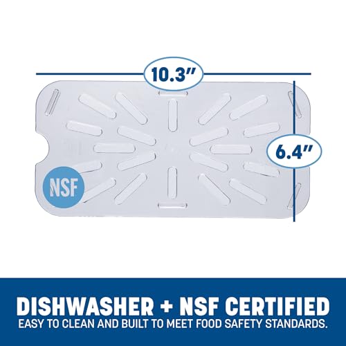 Clear Plastic Drain Shelf for 1/4 Size Food Pan - Carlisle