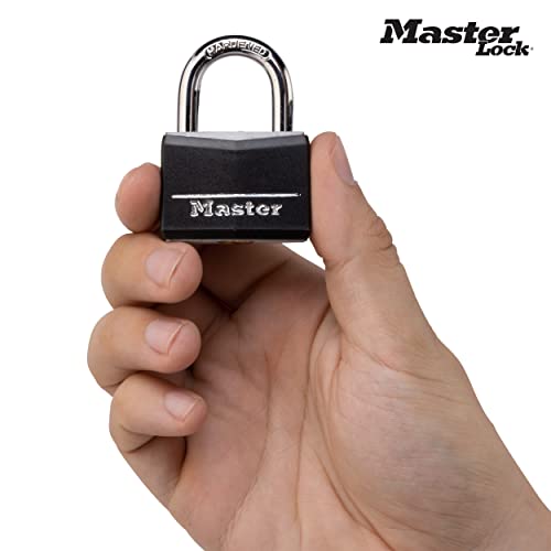 Master Lock 141Q Keyed Padlock, 4 Pack, Black Aluminum Body