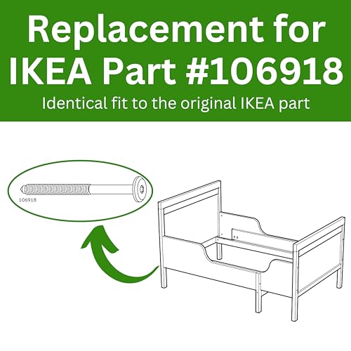 Replacement Long Screws for IKEA Part #106918 - Zinc Plated Steel (4 Pack)