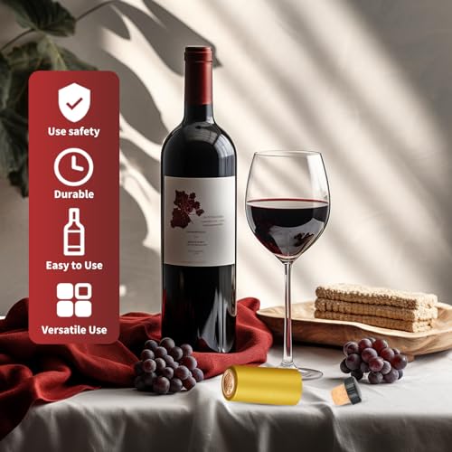 60pc Wine Bottle Sealer Kit: 30 Cork Stoppers and 30 Heat Shrink Capsules