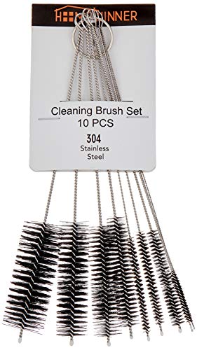 Homewinner 10-Piece Nylon Straw Cleaning Brush Set - 8 Inch