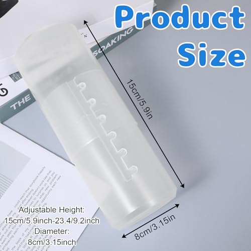 Retractable Makeup Brush Organizer with Adjustable Height - Clear Plastic Storage Case for Travel & Home
