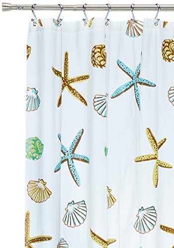 Blu-Pier Tech 72x72 Inches PEVA Shower Curtain