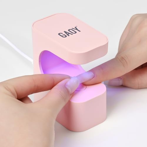 GAOY Mini UV LED Nail Lamp for Gel Nails & Extensions, Pink