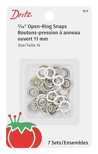Dritz Size 16 White Snap Fasteners - 7 Count (7/16-Inch)