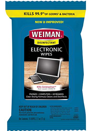 Weiman Disinfecting Electronic Wipes for Safe Device Cleaning