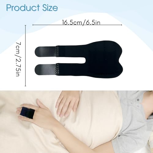 2Pcs Trigger Finger Splint with 2 Metal Bars, Thumb Finger Splint,Finger Brace,Fingers Straightening,Pain Relief,Arthritis,Suitable for double fingers,thumb, Index, Middle, Ring, Pinky Finger (Black)