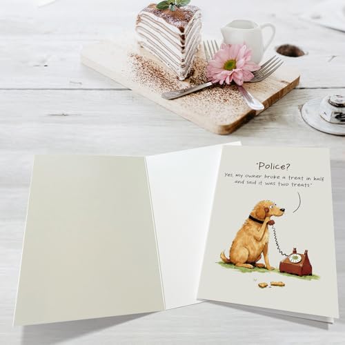 Funny Dog Birthday Card for Dog Lovers - 5.3x8 inches