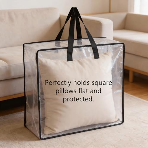 Heavy-Duty Clear Wreath Storage Bag & Moving Container 26 Inch - SClear 6 Pack