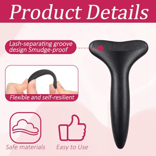 Tweruna Silicone Mascara Shield Applicator Guard (2 Pack Black)