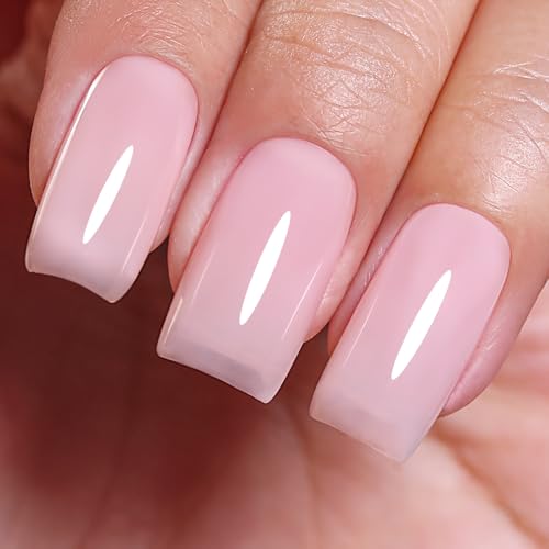 Ozzeal Jelly Gel Nail Polish Neutral Nude Translucent Sheer Soak Off UV LED 0.5 Fl Oz