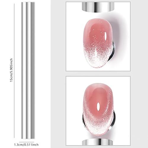 WOKOTO 5-Piece Cat Eye Nail Magnet Wand Set for Gel Polish 3D Designs