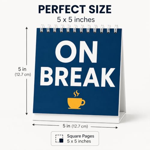 Funny Desk Sign with 33 Flip-Over Messages – Unique Office Cubicle Decor