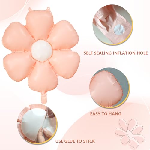 Boho Daisy Balloons Set - 16PCS Flower Balloons for Parties