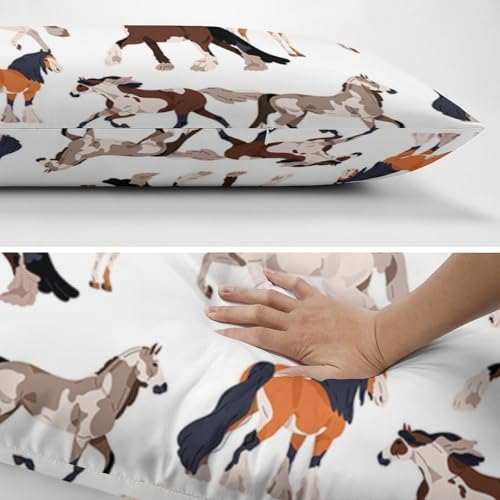 Cartoon Horse Body Pillow Cover 20x54 - Cozy Decorative Case