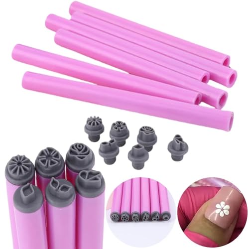 Darfooper 4-Piece Nail Art Stamp Pen Set with Patterns for DIY Manicures