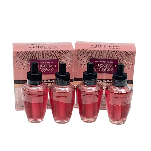 Bath and Body Works A Thousand Wishes WallFlower Fragrance Refill. 4 Pack 0.8 Oz