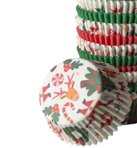 Happy Hippo 500 Count Christmas Cupcake Liners & Muffin Baking Cups