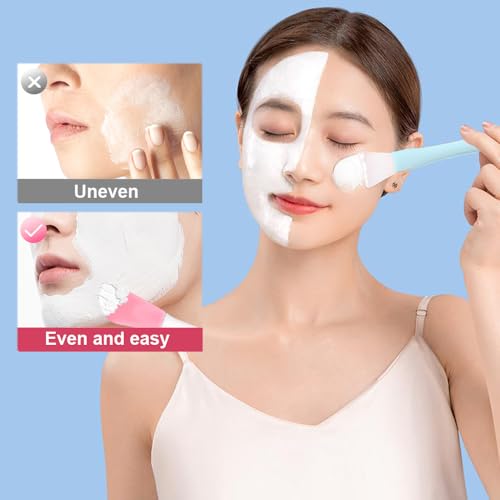 Silicone Face Mask Applicator Set with Spatula and Eyeliner Stencil 5Pcs