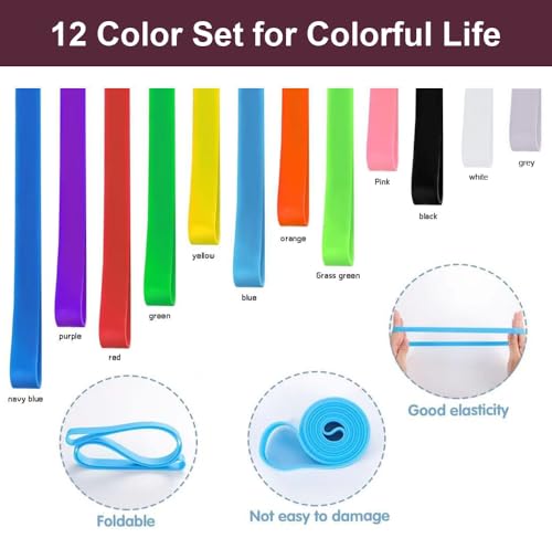 12-Pack Beach Towel Clips - Silicone Bands for Cruise Chairs