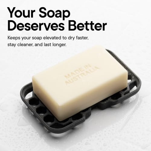 TOOLETRIES The Duke Silicone Soap Dish - Charcoal Self-Draining Holder