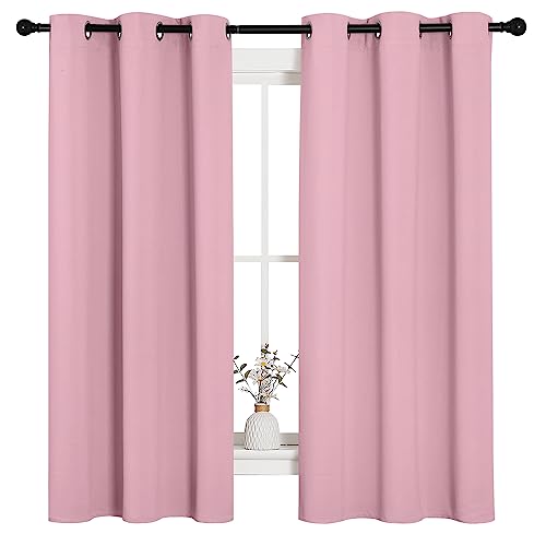 NICETOWN Blackout Curtains, Set of 2, 42 x 63-inch, Rouge Pink