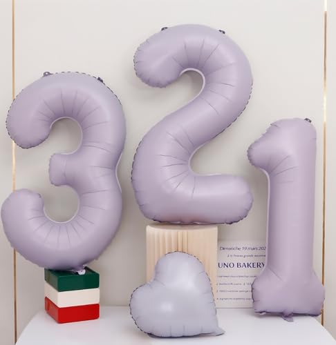 40 Inch Pastel Purple Number 2 Balloon - Helium Foil for Parties