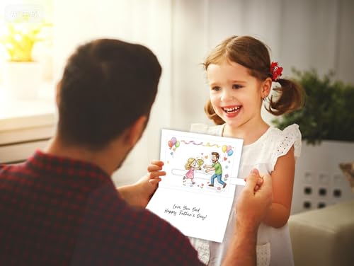 Interactive Father's Day Card with DIY Pull Tab for Dad