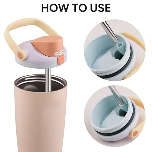 Sipcupmate Metal Straw Replacement for Owala FreeSip Sway 40oz Bottles - 4 Pack
