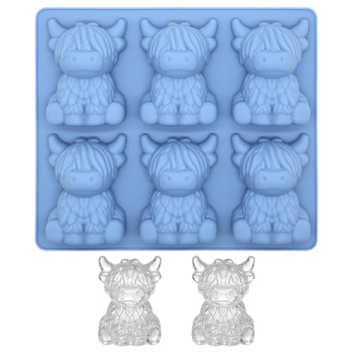 Highland Cow Silicone Ice Cube Tray - Flexible Mold for Drinks & Candy