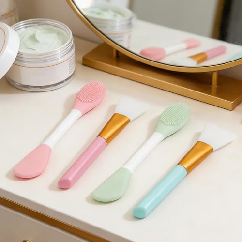 Volisau 4Pcs Silicone Face Mask Applicator Brushes & Spatulas