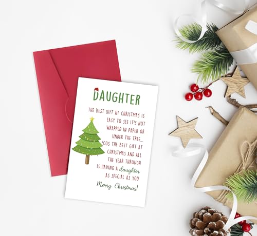 Merry Christmas Card for Daughter - Cute Family Greeting Card