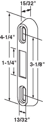 Sliding Patio Door Keeper - Diecast Aluminum Finish, Adjustable Design