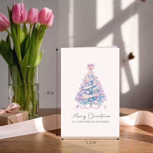 Merry Christmas Card for Daughter - Heartfelt Xmas Gift from Parents