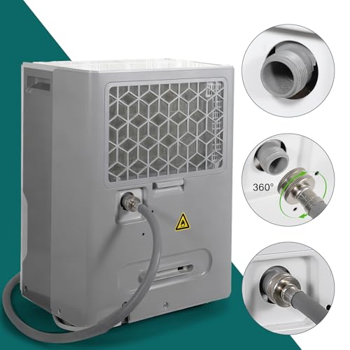 5FT Dehumidifier Drain Hose with Brass Connectors - Compatible with Most Brands