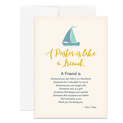 Christian Ministry Appreciation Card 5x7 Inches for Pastors & Staff