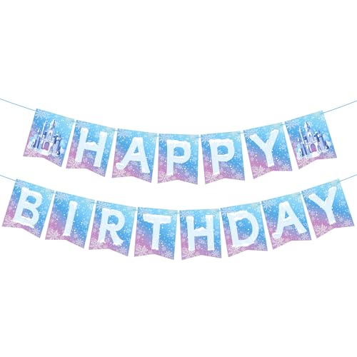 Frozen Birthday Banner - Happy Birthday Decorations for Kids