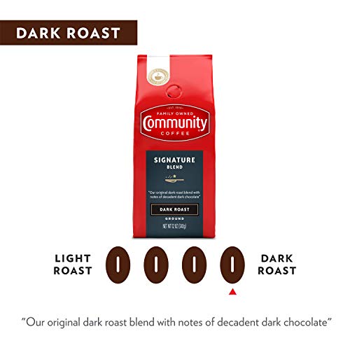 Community Coffee Signature Blend, Dark Roast Ground Coffee, 12 Ounce
