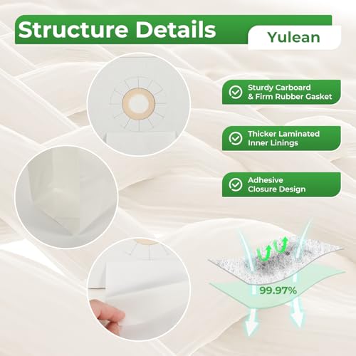 Yulean 3 Pack Central Vacuum Bags Compatible with Nutone & Beam Models
