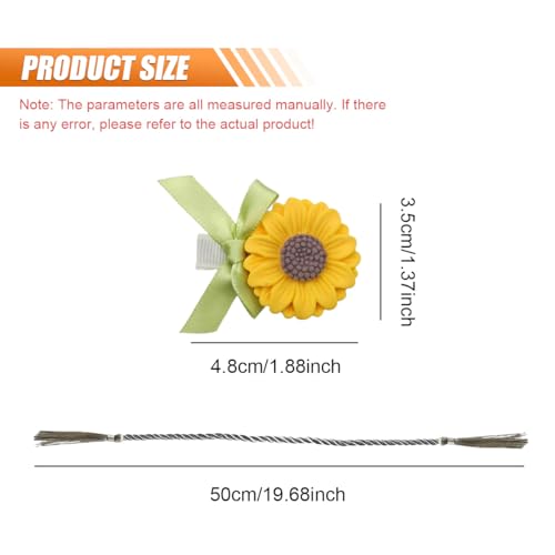 Craedli Sunflower Car Rear View Mirror Hanging Charm - Cute Floral Interior Decor