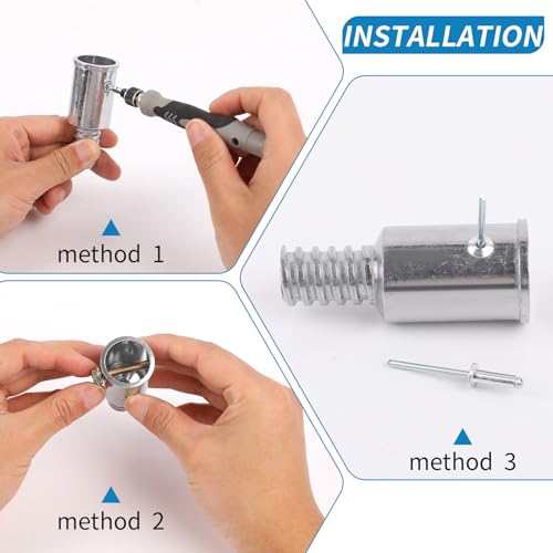 Universal 0.8-inch Threaded Mop & Broom Handle Replacement Kit - Metal Tips