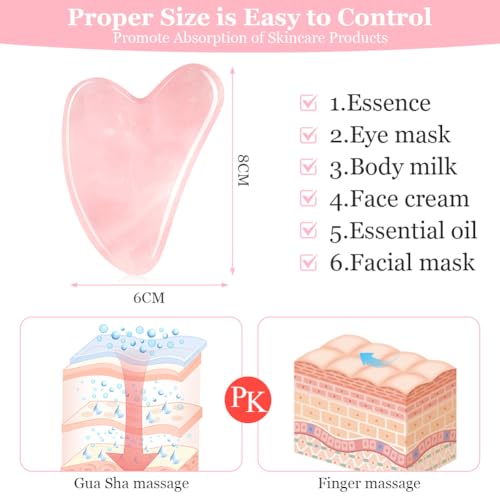 URAQT Stainless Steel Gua Sha Facial Tool for Skin Tightening and Massage