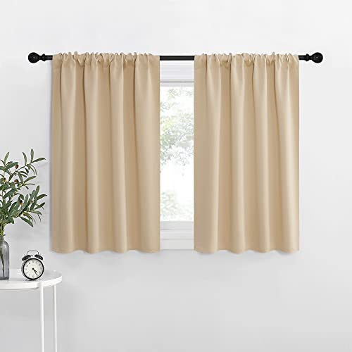 NICETOWN Biscotti Beige Blackout Curtains - 42" x 36" - 2 Panels