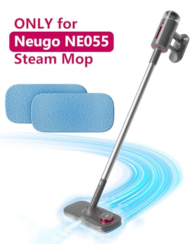 Neugo NE055 Steam Mop Replacement Pads - 2 Pack Microfiber Reusable Floor Cleaner
