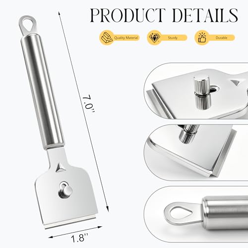 BlingKingdom Ceramic Hob Scraper with 14 Replacement Heads - Easy Stain & Burnt Food Removal