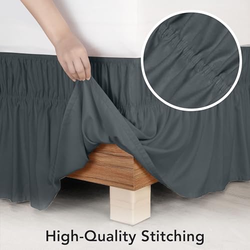 Utopia Bedding King Size Bed Skirt - Easy Wrap Around Microfiber, 16" Drop - Fade Resistant & Non-Slip Design
