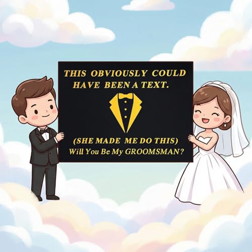 Groomsmen Proposal Cards Set - 8 Pack with Envelopes