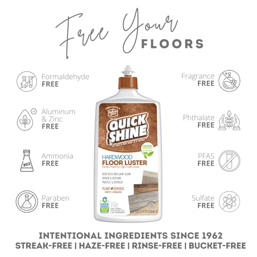Quick Shine Hardwood Floor Luster, 27 oz - Plant-Based Polish & Protect