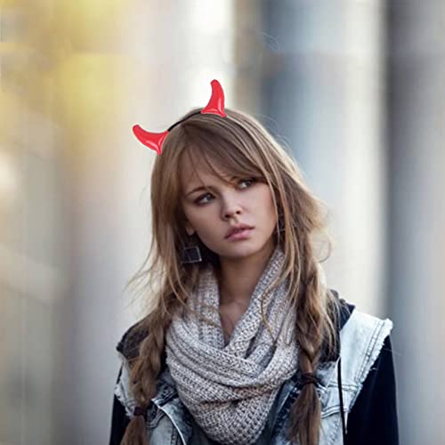 CBLUO Devil Horn Headband and Bloody Choker Necklace Halloween Costume Set
